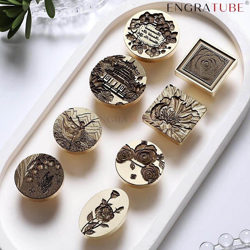 Wax Seal Stamp Set - Laser gravur geprägt 3d Relief Wachs