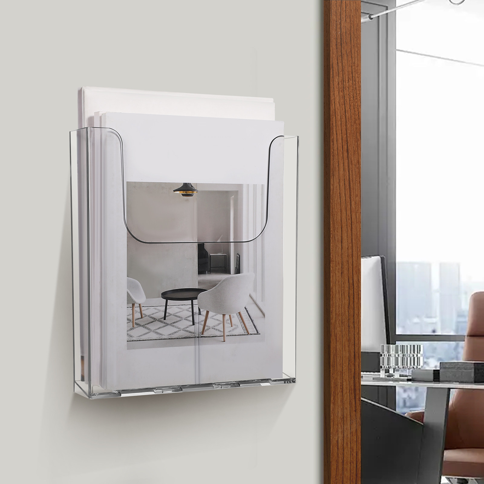 2 Stück Wandorganizer, transpa – Magazine Holder Rack Bewertung und Preis