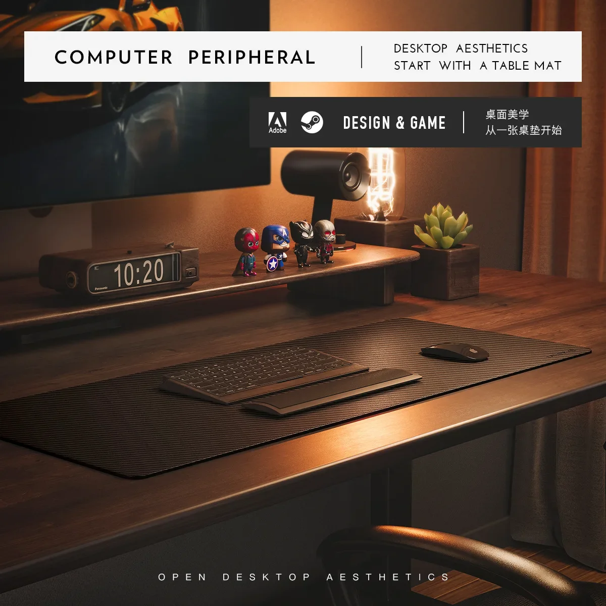 Mauspad aus Leder mit Carbonfa – Leather Desk Pad Bewertung und Preis